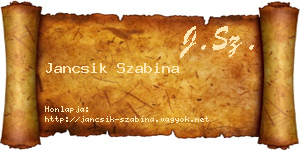 Jancsik Szabina névjegykártya