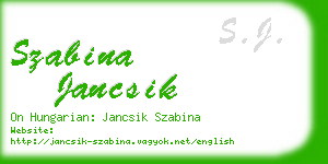 szabina jancsik business card